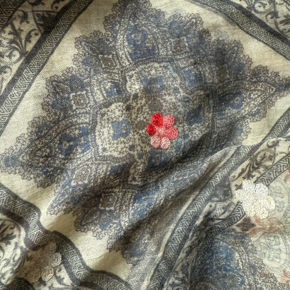 Origami boho open cardigan kimono lace embroidered coastal grandma western OS - Picture 11 of 14